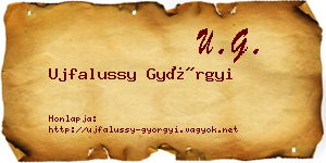 Ujfalussy Györgyi névjegykártya